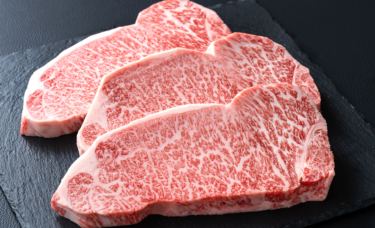 【A-026】大吉商店 近江牛厚切りロースステーキ 　３枚／計６００g［高島屋選定品］