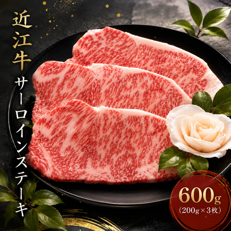 【近江牛】サーロインステーキ600g（200g×3枚） 牛肉 お肉 肉 冷凍 