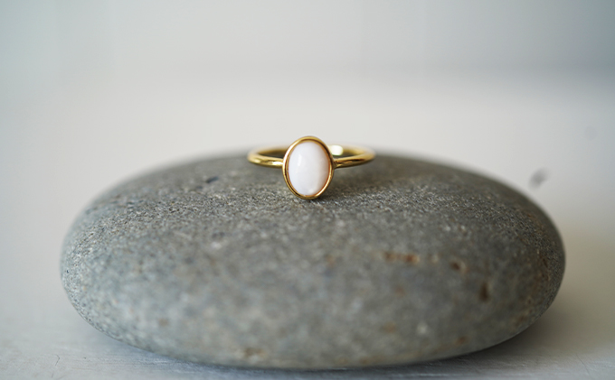 池蝶貝（イケチョウガイ）オーバルリング【10号】 アクセサリー 指輪 ファッション小物 雑貨