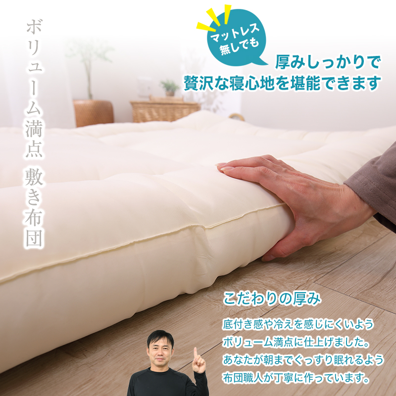 アラエマックス　ダクロン洗える敷布団　セミダブル(araeru-0031)