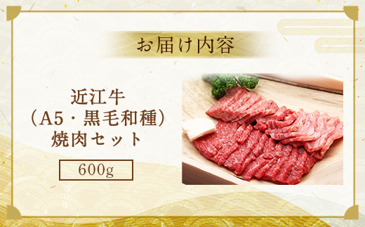 近江牛 焼肉 セット 600ｇ　牛肉 和牛 黒毛和牛 国産　AI29