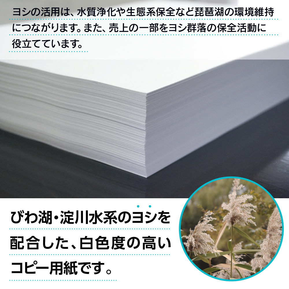 ヨシ コピー用紙 A4 500枚×5冊 合計2500枚 複合機 印刷　BB05