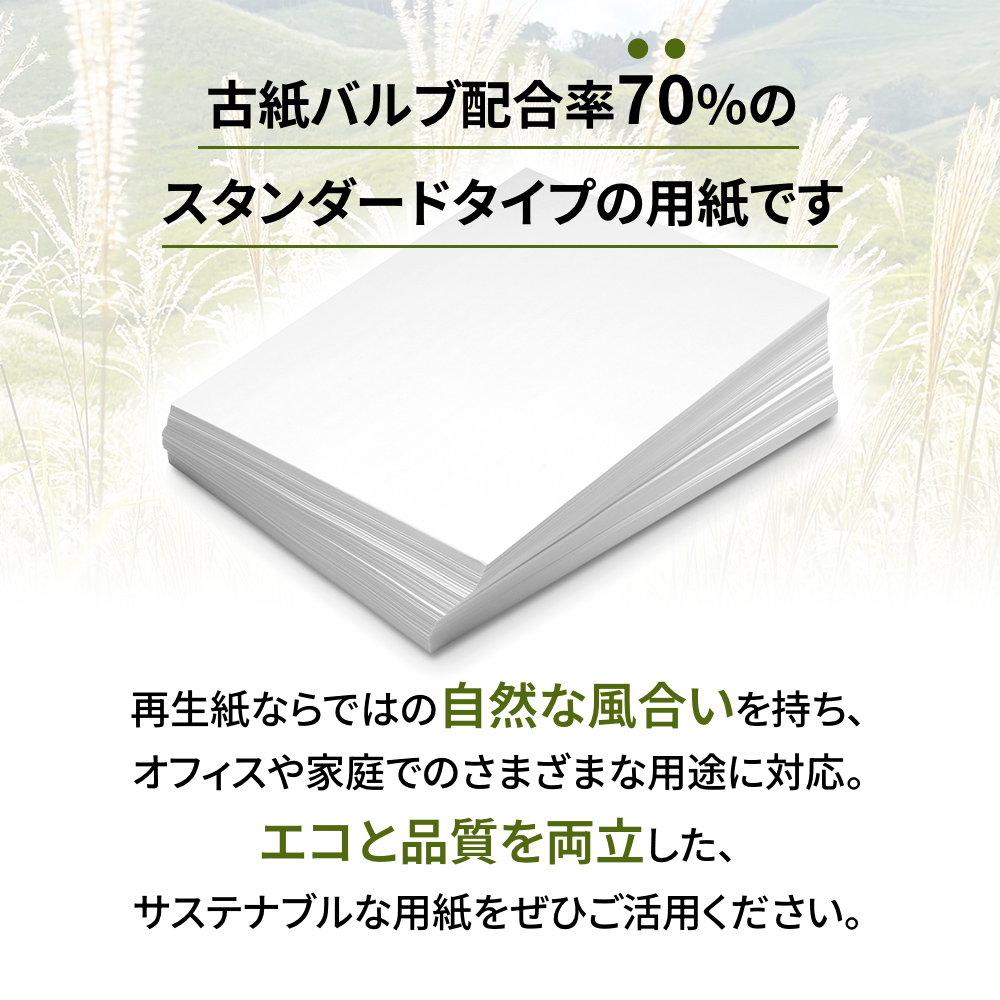 KPS-SK35 低白色再生紙　B5 500枚×5冊/1箱　合計2,500枚 複合機 印刷 送料無料 BB14
