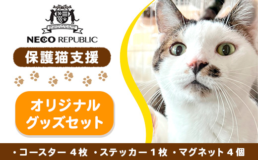保護猫支援 ネコリパブリック滋賀オリジナルグッズセット・マグネット BR08