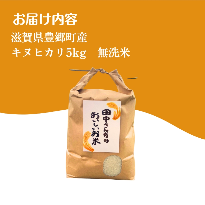 令和6年産新米 田中さんちのおいしいお米A　キヌヒカリ5kg（無洗米）