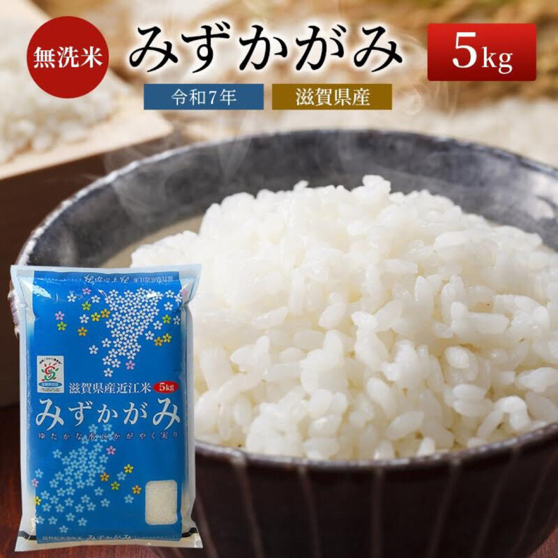 [令和7年産新米]滋賀県産 みずかがみ BG無洗米 5kg お米 2025年9月下旬出荷開始