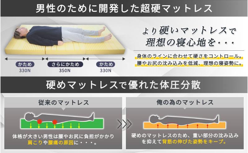 俺の為のマットレス【ストロング】 布団 ふとん 低反発 寝具 快適 メンズ