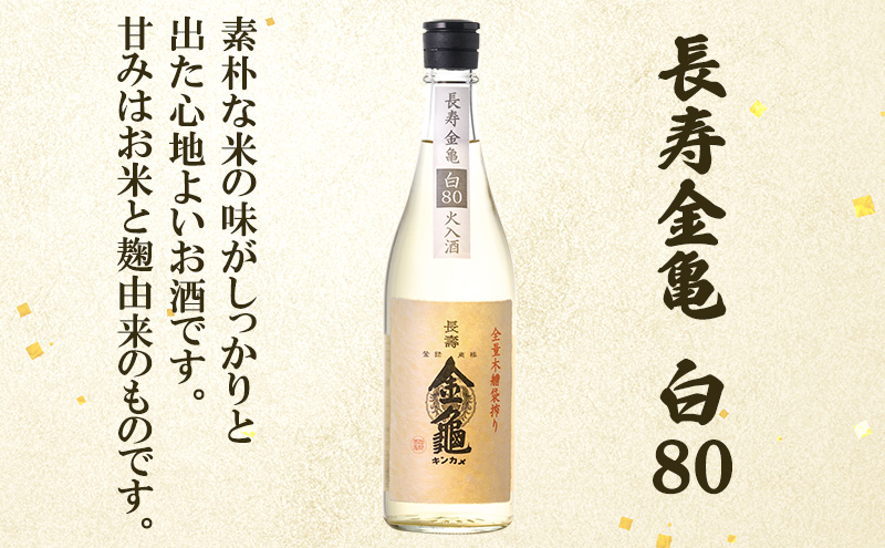 【12月～1月までの限定寄附額】 長寿金亀飲み比べ3本セット(火入）藍40、緑60、白80（720ml×3本） CP1201