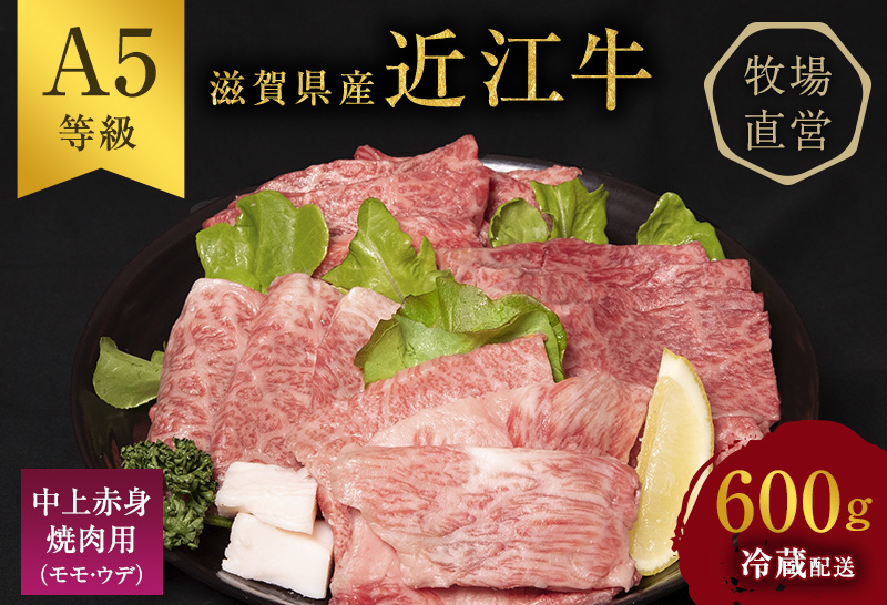 【（限定）父の日までに届く】近江牛 西川畜産 近江牛 焼肉 中上赤身焼肉用 約600g A5 雌牛 牛肉 黒毛和牛 焼き肉 焼肉用 バーベキュー 赤身 肉 お肉 牛 和牛 ブランド牛【６/21までに着】
