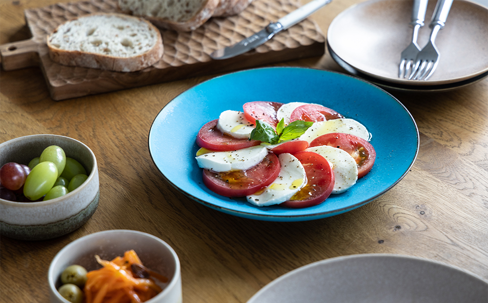 【瑞光窯-ZUIKOU-】プレート L (ターコイズブルー/青)［ 京都 京焼 陶磁器 清水焼 窯元 24cm 大皿 ワンプレート おしゃれ 人気 おすすめ 食器 うつわ 陶器 お取り寄せ 通販 送料無料 ふるさと納税 ］