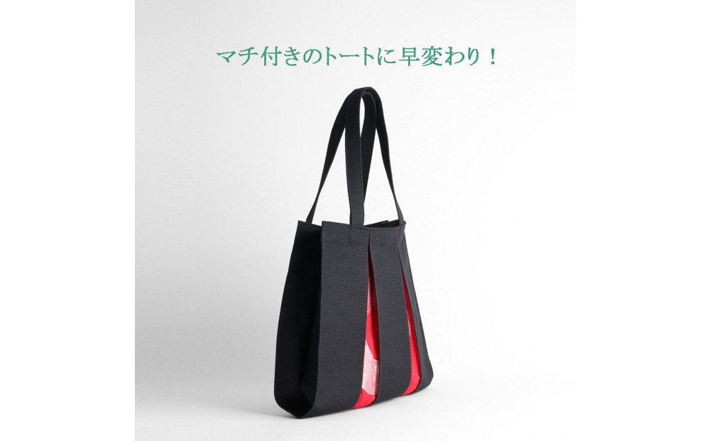 【京都 KOSHO】ougi 帆布 トートバッグ madoka M ＜ブラック/レッド・シルバー(墨色/紅色・銀)＞｜光章 人気ブランド バッグ［ KOSHO 京都 帆布 バッグ トートバッグ かばん 内ポケット A4サイズ ブランド 人気 おすすめ おしゃれ かわいい ギフト プレゼント お取り寄せ 通販 送料無料 ふるさと納税 ］