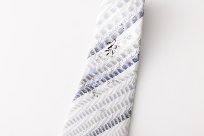 【西陣活性化を応援！】シルク100％西陣織手書きネクタイ（誕生花・１１月だいもんじそう）