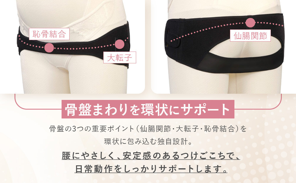 【ワコール】マタニティ ズレにくさで安心感のある骨盤ベルト 産前産後兼用 ブラック《LLサイズ》｜京都 Wacoal マタニティ［ 骨盤サポートベルト 妊婦帯 人気 おすすめ 有名 ブランド レディース おしゃれ お取り寄せ 通販 送料無料 ふるさと納税 ］