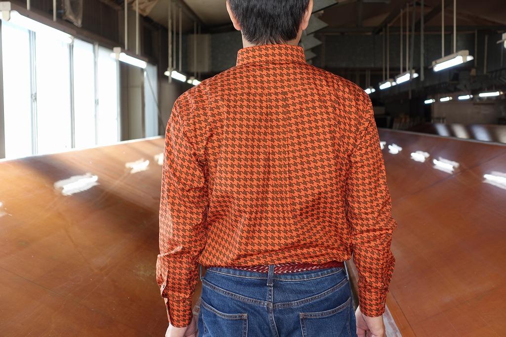 【鷲野染工場】メンズシャツ（千鳥格子） Ｌサイズ