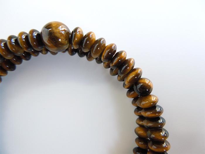 【京都 安田念珠店】 ≪一品（ひとしな）シリーズ≫ 虎目石108玉ブレス