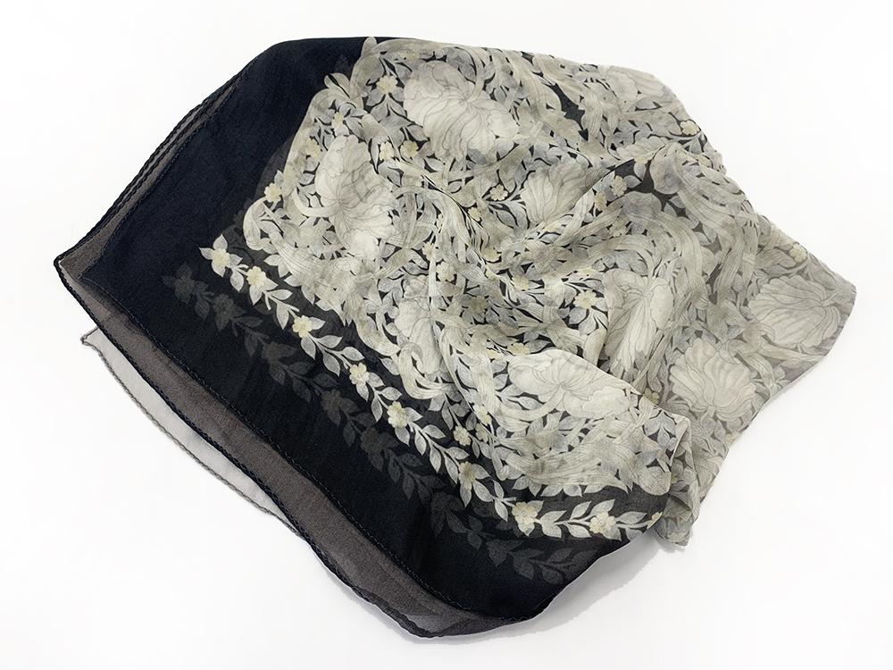 【京都丸紅】V&Aシルクオーガンジーショール（モノトーン）