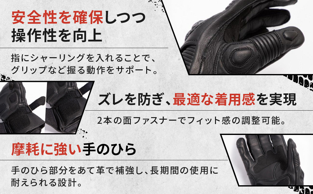 【デグナー】レーシンググローブ ホワイトーブラック[RG-11]【サイズXL】［ 京都 八王子 バイクギア グローブ 人気 おすすめ 革 レザー ツーリング ライダー バイカー バイク ブランド メーカー ギア パーツ ］