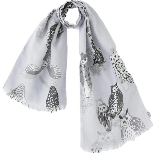 【SOU・SOU】綿麻 環(かん)くびまき/ふくろう｜京都 SOUSOU スカーフ 人気ブランド［ テキスタイルデザイン 京都 ブランド ソウソウ おしゃれ 雑貨 首元 人気 おすすめ シンプル 柄 旅行 おでかけ プレゼント ギフト お取り寄せ 通販 送料無料 ふるさと納税 ］