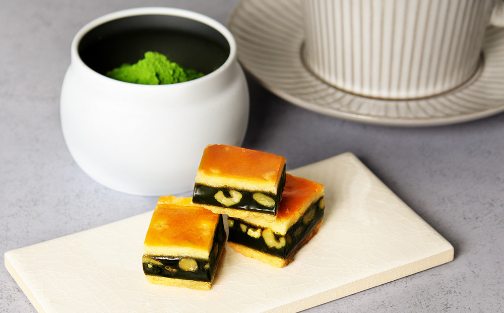 【吟匠庵】キャラメルサンドクッキー 胡桃抹茶 ハーフサイズ 7個入｜京都 スイーツブランド 人気スイーツ 便利な個包装 [ 焼き菓子 洋菓子 抹茶スイーツ 抹茶 キャラメル 胡桃 一口サイズ 個包装 おいしい グルメ 人気 おすすめ ギフト プレゼント お取り寄せ 通販 送料無料 ふるさと納税 ]