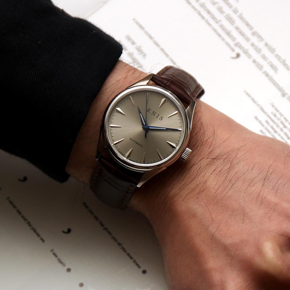【KNIS KYOTO】サンレイダイアル 日本製 自動巻き 腕時計 革ベルト レザー シャンパンゴールド｜京都発 腕時計 人気ブランド おしゃれ［ 京都 ニス 腕時計 国産 MIYOTA おしゃれ 上品 人気 おすすめ ウォッチ 時計 高級 ファッション お取り寄せ 通販 送料無料 ふるさと納税 ］