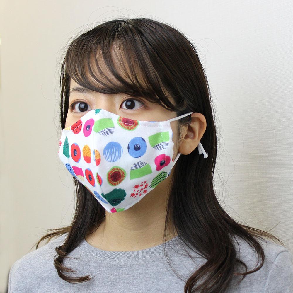 【kitekite/青野株式会社】雑貨セット/ネイチャー柄（布マスク・マスクポーチ・平ポーチ・ガーゼハンカチ）