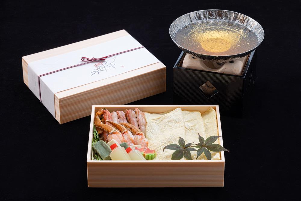 【京湯葉 ゆば庄】京湯葉と蟹のしゃぶしゃぶ一段セット｜京都 グルメ しゃぶしゃぶ 海鮮 鍋 人気セット[ 老舗 名店 湯葉 京湯葉 お鍋 おいしい おすすめ 人気 お取り寄せ 通販 送料無料 ] 