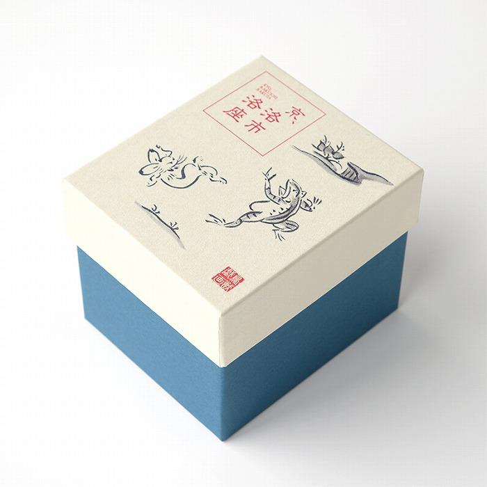 【たち吉】鳥獣戯画 湯呑 赤絵