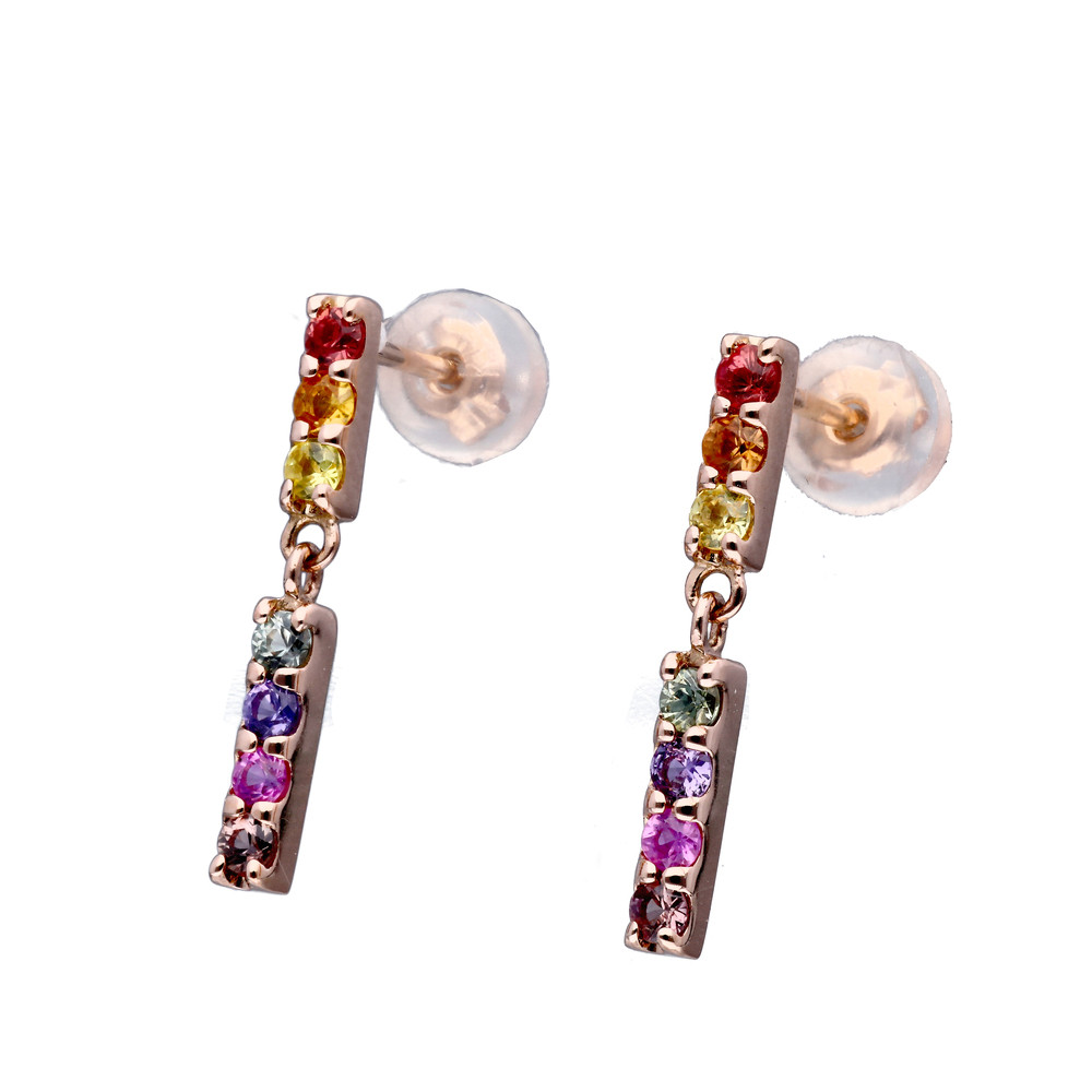 【京セラ】クレサンベール ピアス｜京都 ハイジュエリー 人気ブランド【アミュレットピアス/K18ピンクゴールド/ピアス/サファイア/KEPN6099-FU】