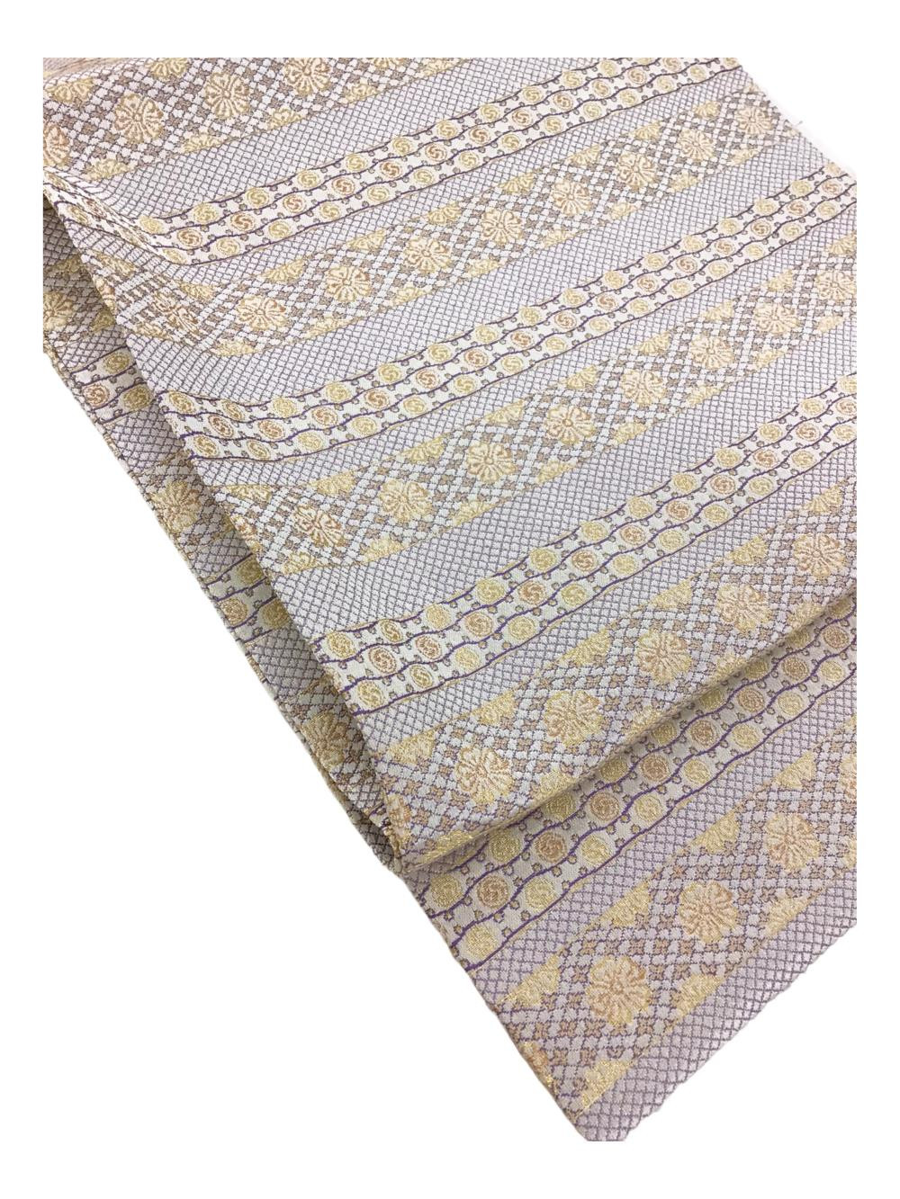 【龍村美術織物】光波帯（鱗巴桜段文）