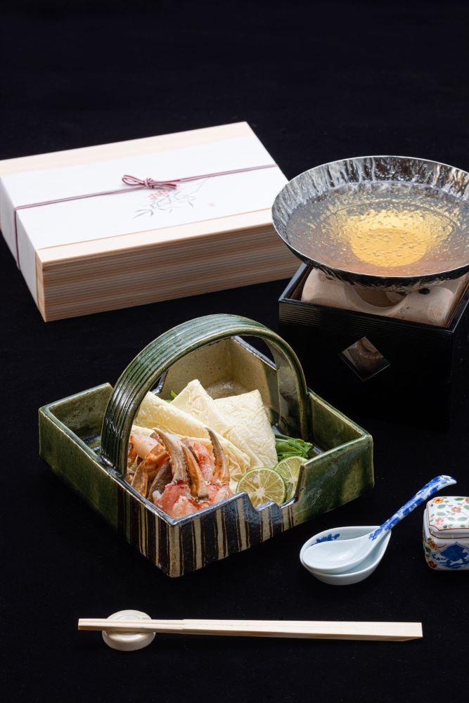 【京湯葉 ゆば庄】京湯葉と蟹のしゃぶしゃぶ一段セット｜京都 グルメ しゃぶしゃぶ 海鮮 鍋 人気セット[ 老舗 名店 湯葉 京湯葉 お鍋 おいしい おすすめ 人気 お取り寄せ 通販 送料無料 ] 