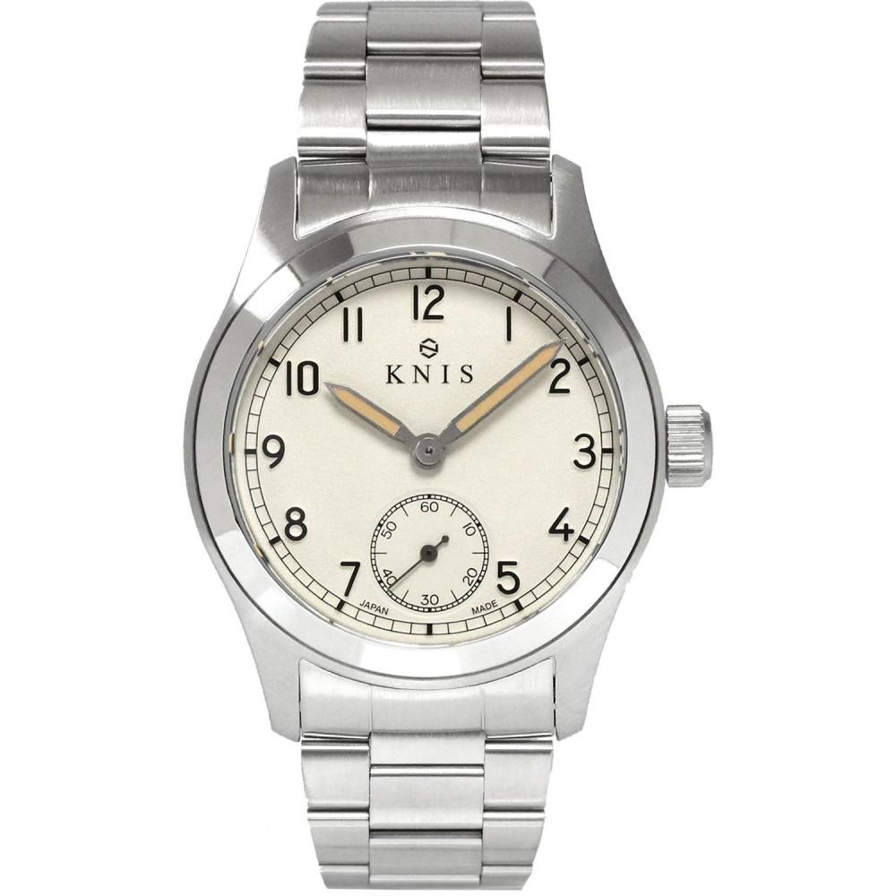【KNIS KYOTO】レトロミリタリー 日本製 腕時計 ステンレスベルト オフホワイト｜京都発 腕時計 人気ブランド おしゃれ［ 京都 ニス 腕時計 国産 EPSON おしゃれ 上品 人気 おすすめ ウォッチ 時計 高級 ファッション お取り寄せ 通販 送料無料 ふるさと納税 ］