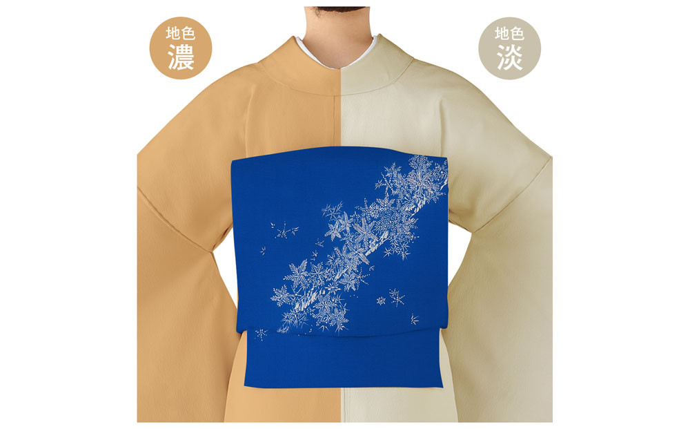 【和装振興応援プロジェクト】歳時記1月3「樹氷」京手描友禅 染帯｜染帯 着物 織物 人気 おすすめ [ 手描友禅 帯 染匠 職人 歳時記 人気 おすすめ ギフト プレゼント お取り寄せ 通販 送料無料 ふるさと納税 ]