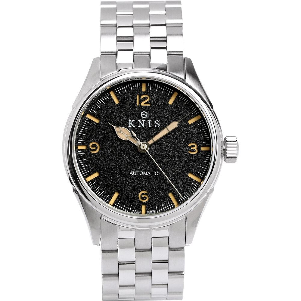 【KNIS KYOTO】レトロモダン 日本製 自動巻き 腕時計 ブラック［ 京都発 腕時計 ブランド おしゃれ 人気 おすすめ ウォッチ 時計 高級 ファッション お取り寄せ 通販 ニス ふるさと納税 ］