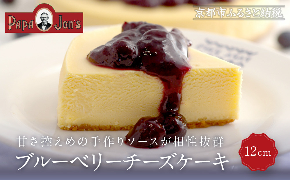 【パパジョンズ】ブルーベリーチーズケーキ 12cm｜京都 チーズケーキ専門店 人気 スイーツ［ 濃厚 クリーミー おいしい グルメ おすすめ スイーツ お菓子 洋菓子 ケーキ お取り寄せ 通販 送料無料 ふるさと納税 ］