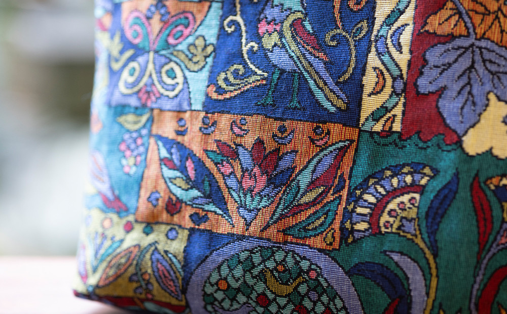 【京都三昌】ゴブラン織り手提げ［ 京都 バッグ 職人 手作り 手提げ 鞄 麻の葉 ちりめん 上品 カジュアル フォーマル 雑貨 人気 おすすめ 外出 おでかけ お取り寄せ 通販 送料無料 ふるさと納税 ］