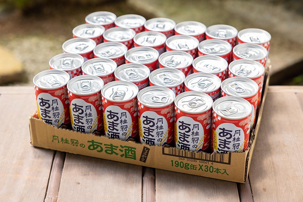 《京都伏見蔵元》【月桂冠】あま酒（しょうが入り）（190g缶×30本）［京都 伏見 甘酒 あまざけ 酒かすしょうが 人気 おすすめ 定番 贈答 ご自宅用 お取り寄せ おいしい 通販 送料無料 ふるさと納税］