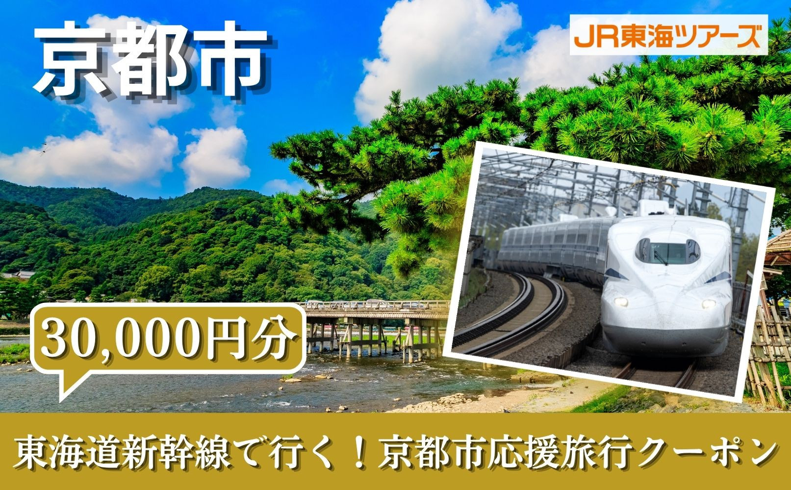 【京都市】東海道新幹線で行く！応援旅行クーポン 30,000円分| 京都 人気 おすすめ [ 京都市 旅行 観光 新幹線 JR 人気 おすすめ 娯楽 休暇 ふるさと納税 ]