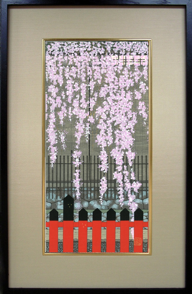 【芸艸堂】加藤晃秀 木版画「桜の譜」（額付）