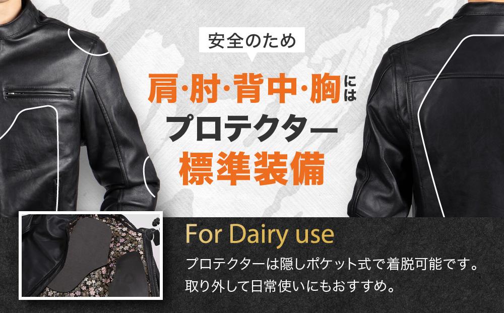 【デグナー】クラシック×花山コラボジャケット 21SJ-14K 流水雪輪柄＜Mサイズ＞［ 京都 バイクギア ジャケット 人気 おすすめ 革 レザー ツーリング ライダー バイカー バイク ブランド メーカー ギア パーツ ］