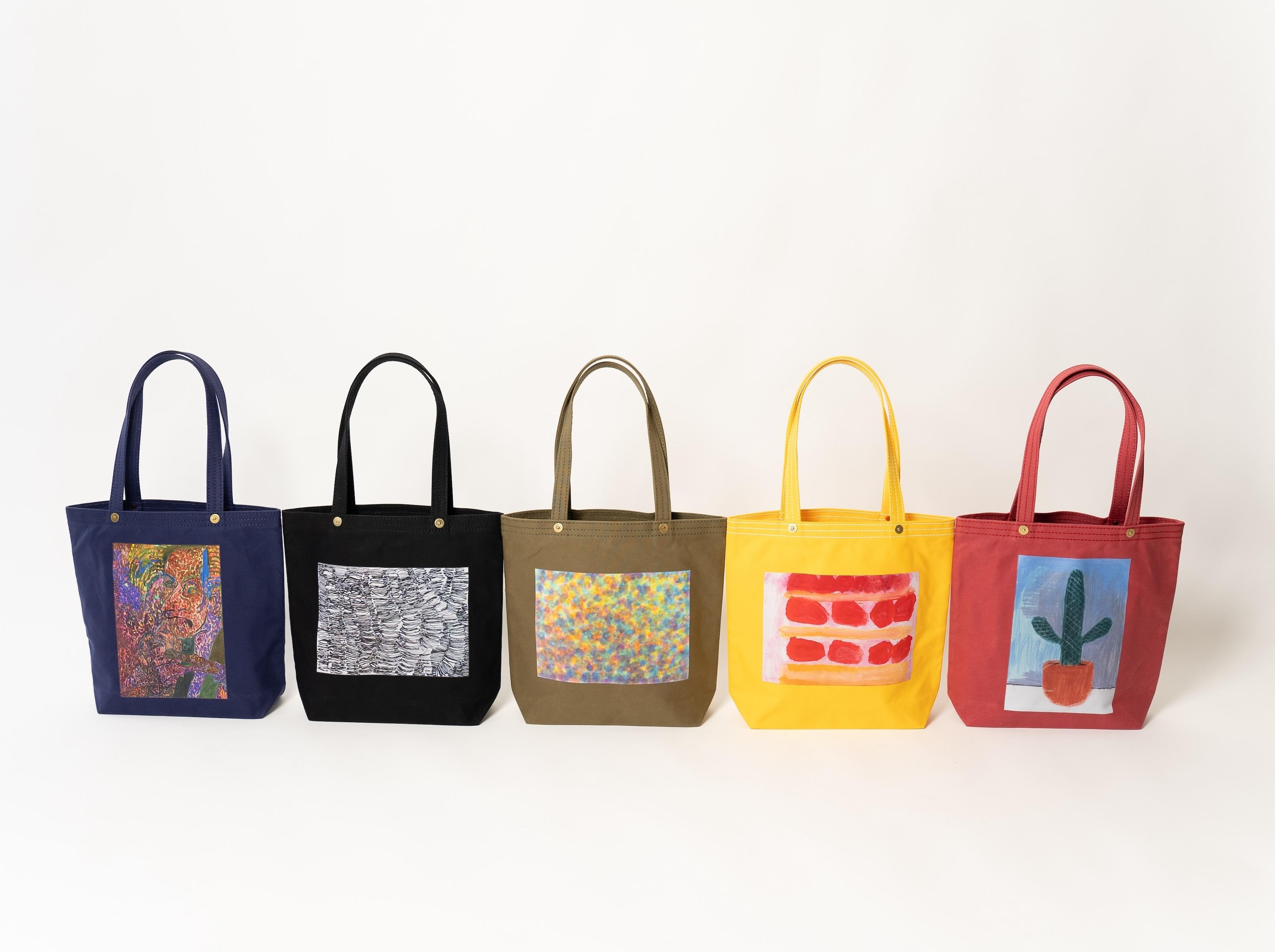 【京都館発・限定企画かばん】一澤信三郎×へラルボニーコラボ 縦型トートバッグ（全5種）【カラー：赤】