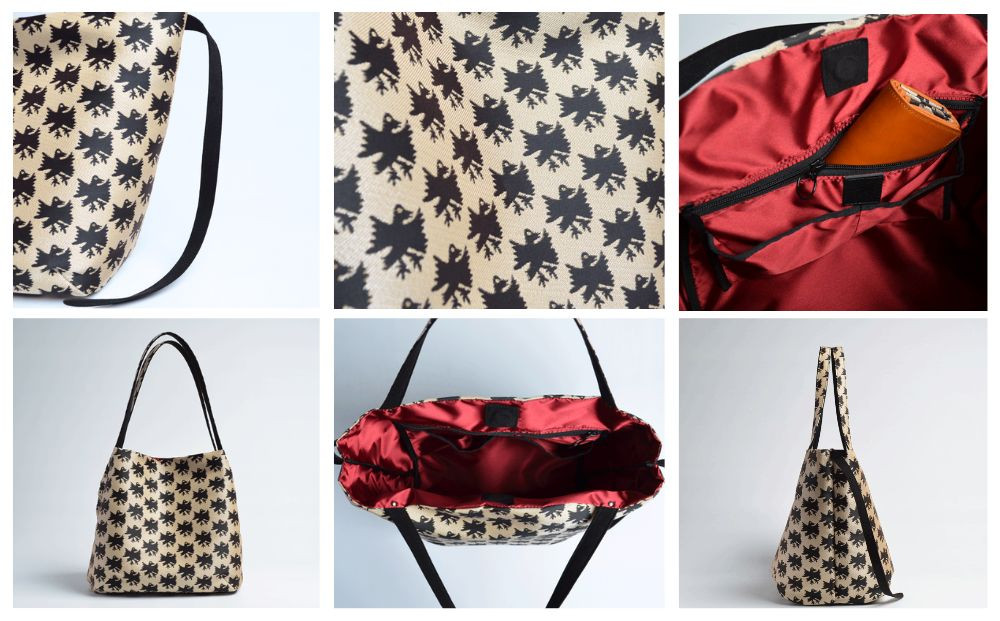 【onomasato】ソフトバッグ M《CASUAL collection》/ カラスつづれ裏｜京都 ブランドバッグ 人気シリーズ［ 西陣織 撥水 肩掛け 軽量 A4ファイルが収納可能 日常使い 人気 おすすめ ギフト プレゼント お取り寄せ 通販 送料無料 ふるさと納税 ］