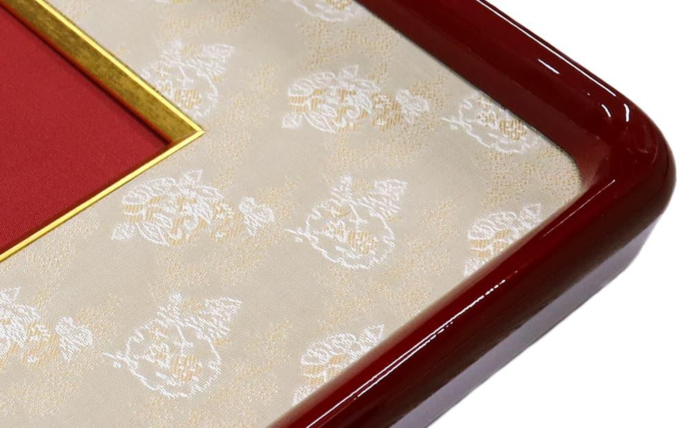 【京都の刺繍 三京】家紋刺繍額 -寿-