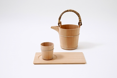 【桶屋近藤】ぐい呑み／もてなし盆／酒器（晩酌３点セット）