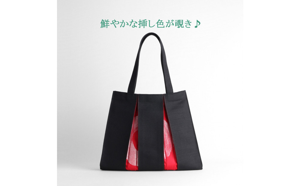 【京都 KOSHO】ougi 帆布 トートバッグ madoka M ＜ブラック/レッド・シルバー(墨色/紅色・銀)＞｜光章 人気ブランド バッグ［ KOSHO 京都 帆布 バッグ トートバッグ かばん 内ポケット A4サイズ ブランド 人気 おすすめ おしゃれ かわいい ギフト プレゼント お取り寄せ 通販 送料無料 ふるさと納税 ］