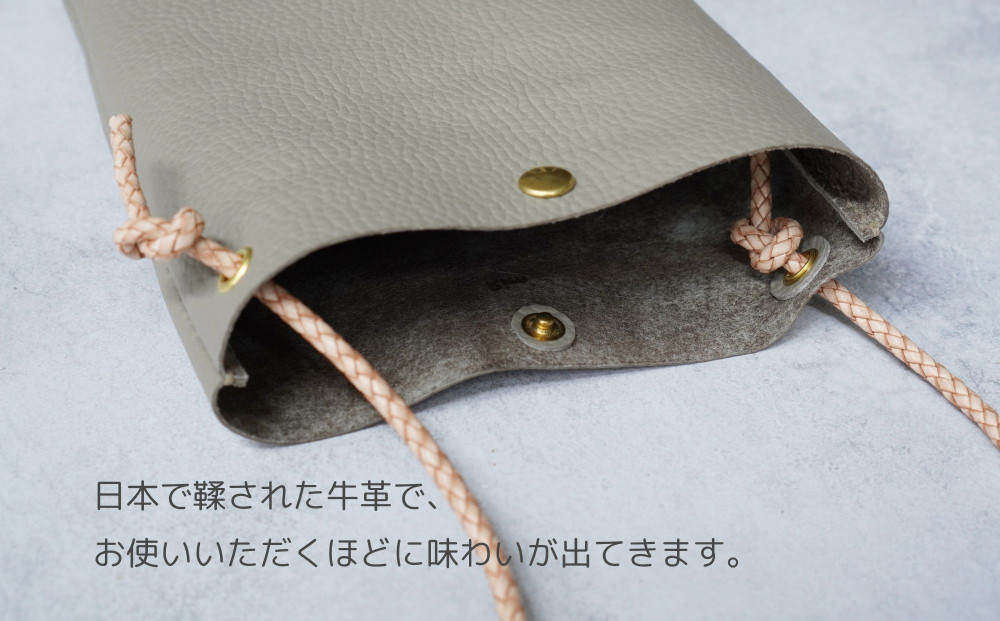 【革工房Rim】タテ型ポシェット 〈黒〉 [ 京都 ポシェット ハンドメイド コンパクト 本革 バッグ 人気 おすすめ 鞄 かばん 革 レザー 手作り クラフト ギフト プレゼント お取り寄せ 通販 送料無料 ふるさと納税 ]