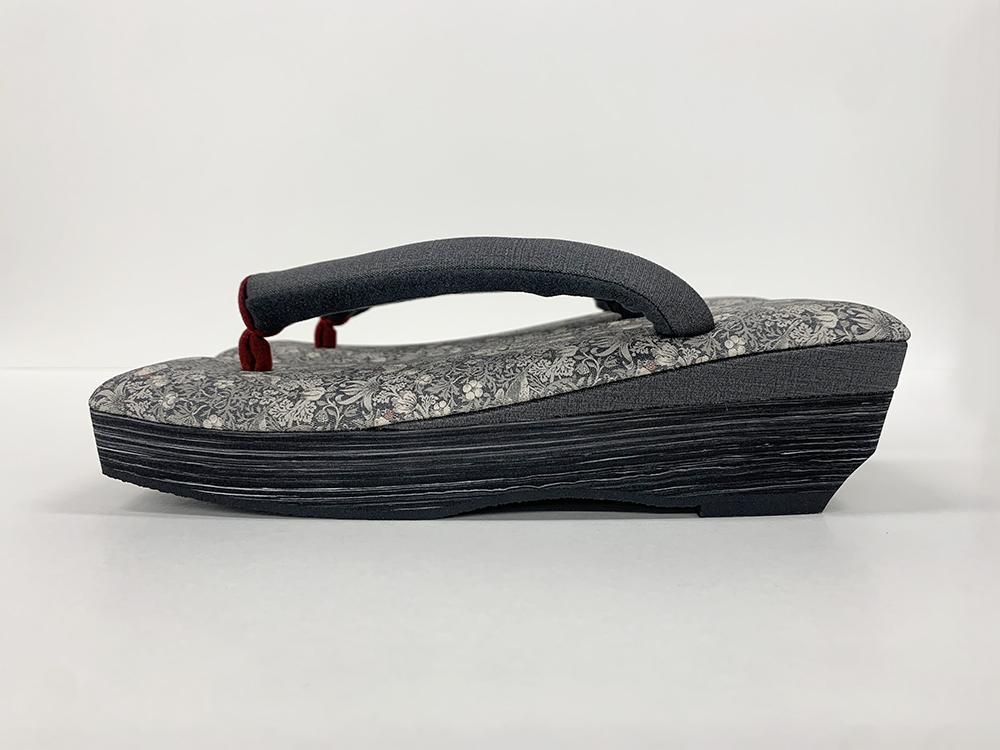 【京都丸紅】V&A草履（Lサイズ/ブラック）