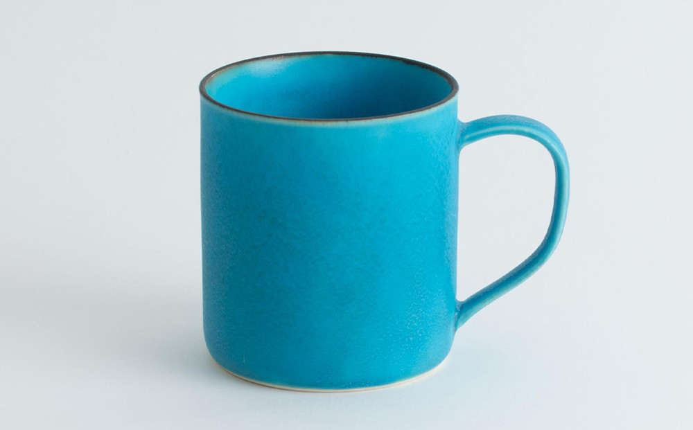 【瑞光窯-ZUIKOU-】コーヒーカップ tall ペアセット(ターコイズブルー/青)［ 京都 京焼 陶磁器 清水焼 窯元 マグカップ 250ml 適量サイズ おしゃれ 人気 おすすめ 食器 うつわ 陶器 お取り寄せ 通販 送料無料 ふるさと納税 ］