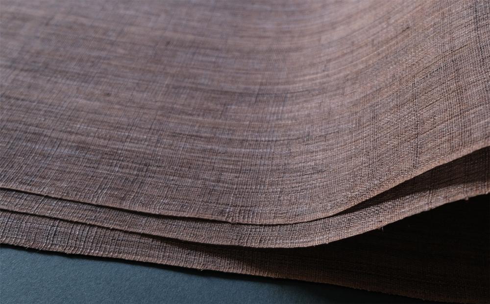 【京都洛柿庵】無地麻のれん「柿渋」