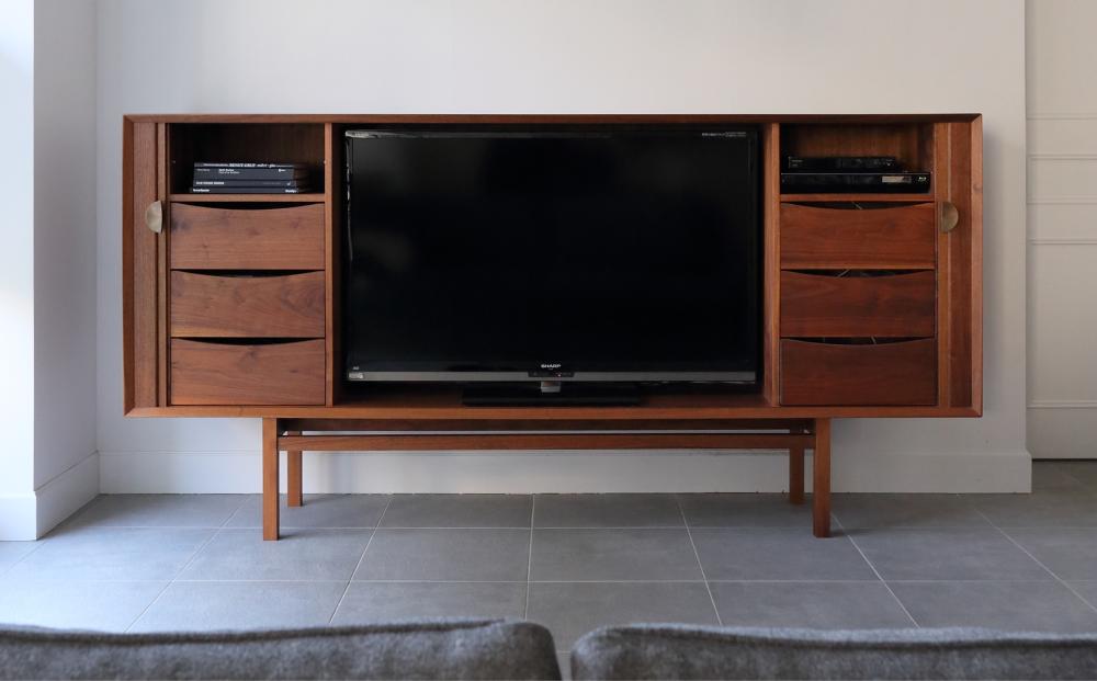 【FILE FURNITURE WORKS】キャビネット（TV CABINET）［ 京都 家具 インテリア テレビ 棚  おしゃれ 高級 人気 おすすめ 国産 職人 一点もの オーダー 東京 田園調布 ショールーム ］ 