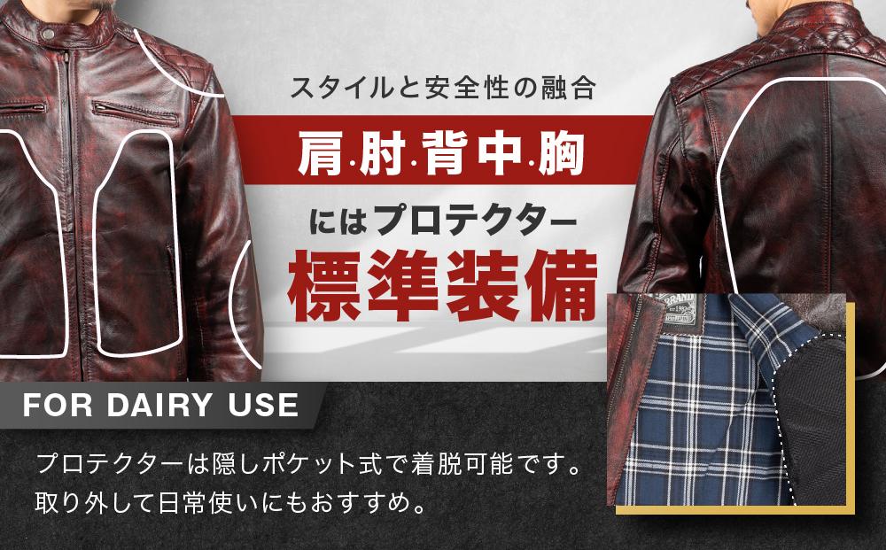 【デグナー】クラシックジャケット ワイン〈Lサイズ〉18SJ-6F［ 京都 バイクギア ジャケット 人気 おすすめ 革 レザー ツーリング ライダー バイカー バイク ブランド メーカー ギア パーツ ］